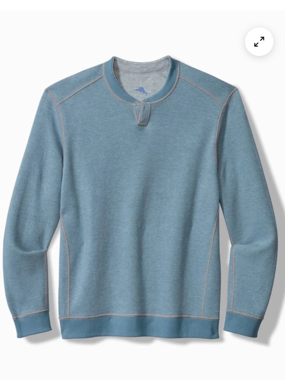 Tommy Bahama Grey Heather Flip Coast Reversible Abaco Sweatshirt 1XLB NWT